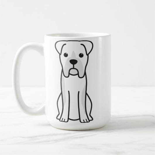 Stier-Boxer-HundeCartoon Kaffeetasse (Links)