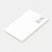 Stier-Boxer-HundeCartoon Post-it Klebezettel (angewinkelt)