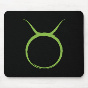 STIER Bull Grün Astrologie Sternzeichen April Mai Mousepad