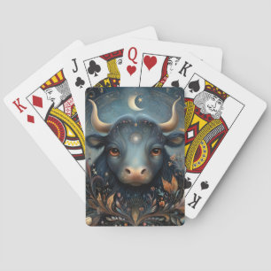 Stier Bull Zodiac Astrologie Himmels Geburtstag Spielkarten