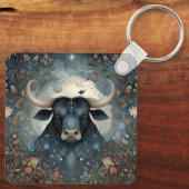 Stier Bull Zodiac Astrologie Mystischer Geburtstag Schlüsselanhänger (Rückseite)