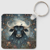 Stier Bull Zodiac Astrologie Mystischer Geburtstag Schlüsselanhänger (Rückseite)
