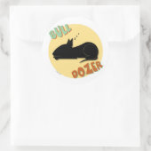 Stier-Bulldozer-Aufkleber Runder Aufkleber (Tasche)