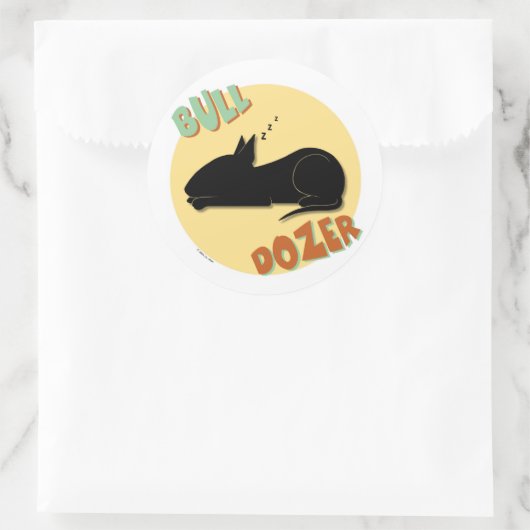Stier-Bulldozer-Aufkleber Runder Aufkleber (Tasche)
