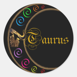 Stier Celestrial Mond Runder Aufkleber