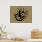 Stier Constellation Hevelius 1690 Gravur Poster (Küche)