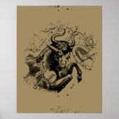 Stier Constellation Hevelius 1690 Gravur Poster (Vorne)