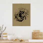 Stier Constellation Hevelius 1690 Gravur Poster (Küche)