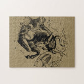 Stier Constellation Hevelius 1690 Gravur Puzzle (Horizontal)