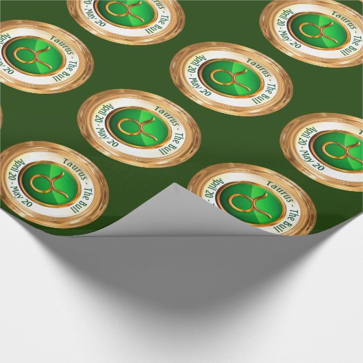 Stier - das Stier-Tierkreis-Zeichen Geschenkpapier (Ecke)