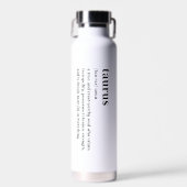 Stier Definition Ästhetik Astrologie Geschenk Trinkflasche (Vorne)