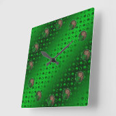 Stier der Bulle Quadratische Wanduhr (Winkel)