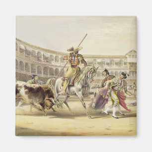 Stier, der einen Picador, 1865 (Farbe, auflädt Magnet