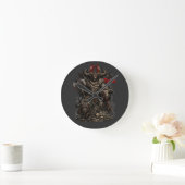 Stier — Der Höllenkriegsfürst Runde Wanduhr (Zuhause)