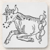 Stier (der Stier) eine Illustration vom Untersetzer (Vorderseite)