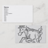 Stier (der Stier) eine Illustration vom Visitenkarte (Vorne/Hinten)