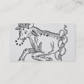 Stier (der Stier) eine Illustration vom Visitenkarte (Rückseite)