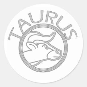 Stier der Stier Runder Aufkleber