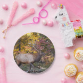 Stier-Elch-Herbst-Holz Pappteller (Party)