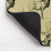 Stier-Elch-Jäger-Tier-Großwildjagd-Geweihe Mousepad (Ecke)