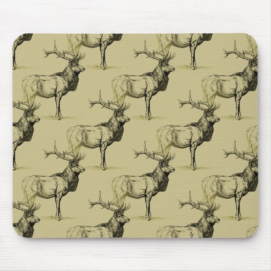 Stier-Elch-Jäger-Tier-Großwildjagd-Geweihe Mousepad (Vorne)
