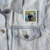 Stier-Elch-Quadrat-Button Button (Beispiel)