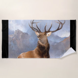 Stier-Elch-Rotwild-Tier-Wildnis-Badetuch Strandtuch