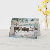 Stier-Elch-Tier-Kunst Karte (Gelbe Blume)