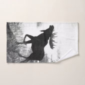 Stier-Elch-Tier-Tierkunst-Bad-Tuch-Set Badhandtuch Set (Handtuch)