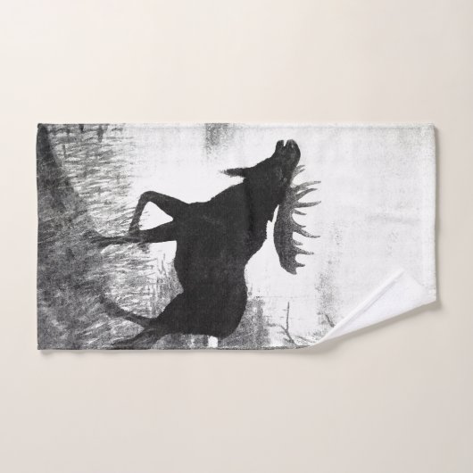 Stier-Elch-Tier-Tierkunst-Bad-Tuch-Set Badhandtuch Set (Handtuch)