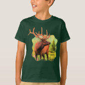 Stier-Elch-wild lebende Tiere scherzen T - Shirt (Vorderseite)