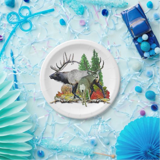 Stier-Elchdollarrotwild Pappteller (Party)