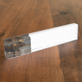 Stier-Elche Namensplakette (Seite)