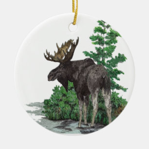 Stier-Elchkunst Keramikornament