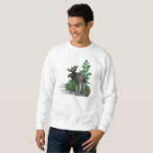 Stier-Elchkunst Sweatshirt (Vorne ganz)