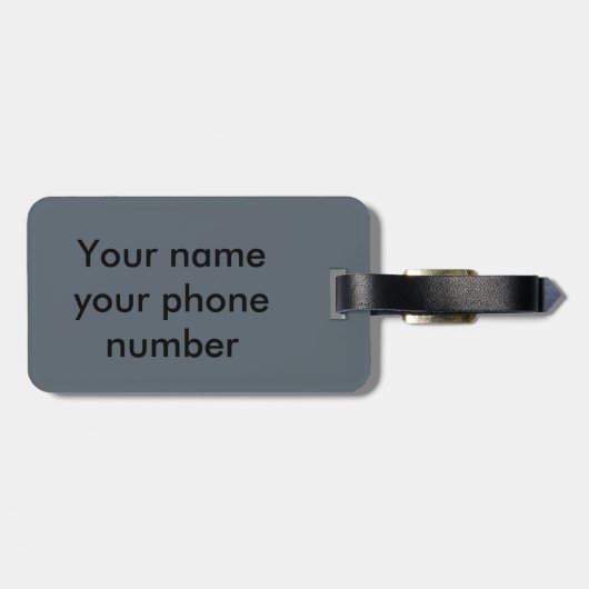 Stier-Elchschädelfarbe Gepäckanhänger (Rückseite horizontal)