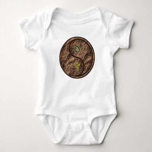 Stier & Erd-Affe Baby Strampler (Vorderseite)