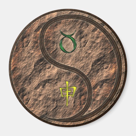 Stier & Erde Affe Magnet (Vorne)