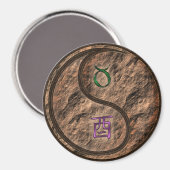 Stier & Erde Hahn Magnet (Vorderseite/Rückseite)