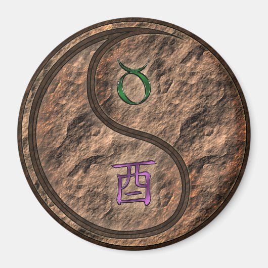 Stier & Erde Hahn Magnet (Vorne)