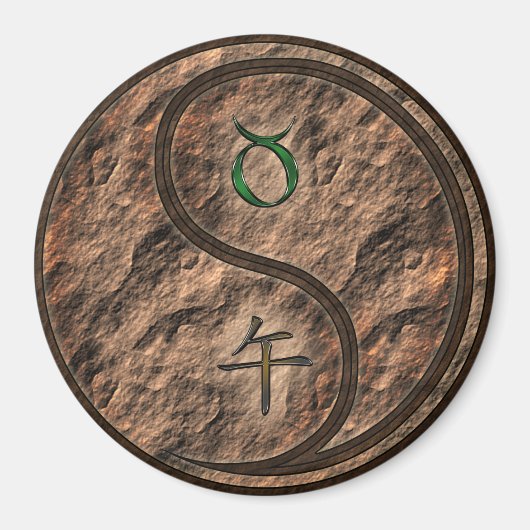 Stier & Erde Pferd Magnet (Vorne)