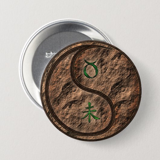 Stier & Erde Ziege Button (Vorne & Hinten)
