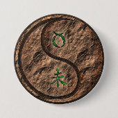 Stier & Erde Ziege Button (Vorderseite)