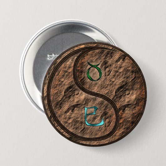 Stier & Erdnatter Button (Vorne & Hinten)