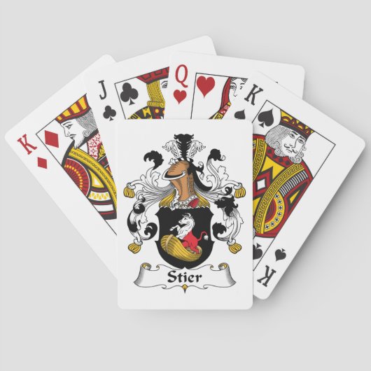 Stier Familienwappen Spielkarten (Rückseite)
