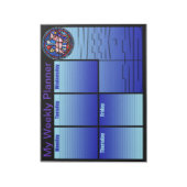 Stier festes Glas - Wochenplaner - Notepad Notizblock (Rotiert)