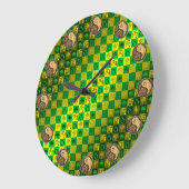 Stier & Feuer-Affe Große Wanduhr (Winkel)