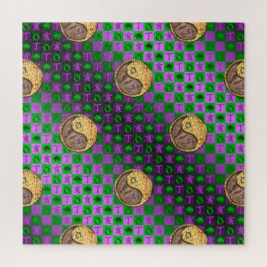 Stier & Feuer-Schwein Puzzle (Vertikal)