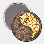 Stier & Feuer Tiger Magnet (Vorderseite/Rückseite)