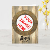 Stier-Foto Karte (Gelbe Blume)